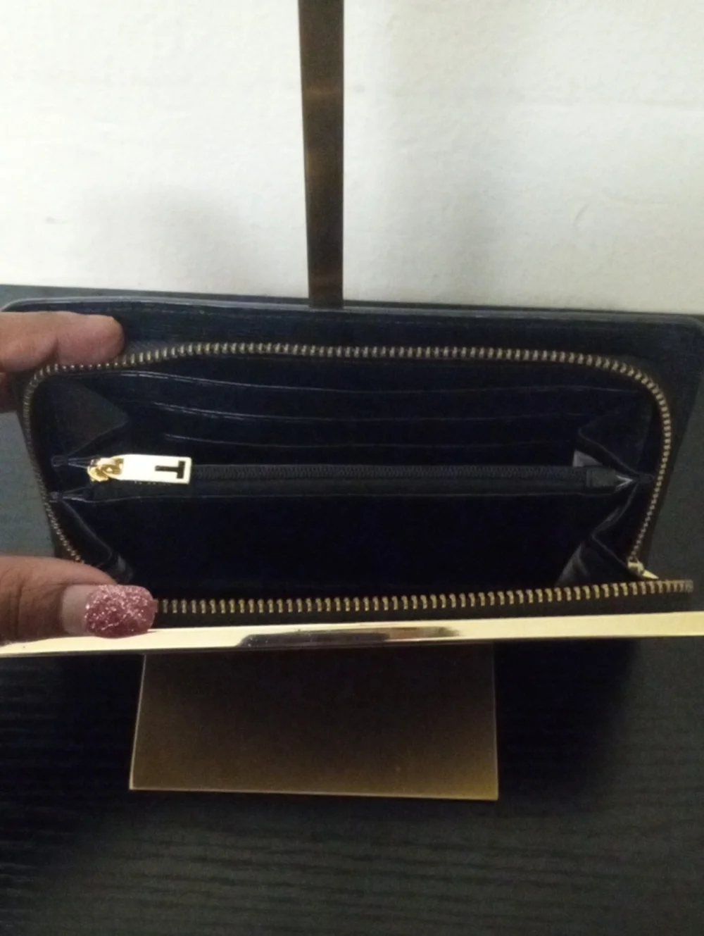 Ted Baker Epi Textured Leather Clutch